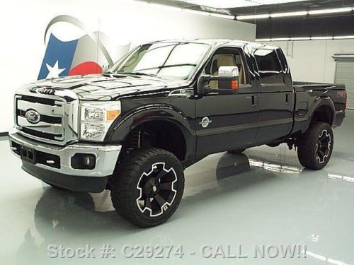 2011 ford f-250 lariat crew fx4 4x4 lifted diesel 31k!! texas direct auto