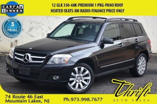 12 glk 350-48k-premium 1 pkg-pano roof-heated seats-xm radio-finance price only