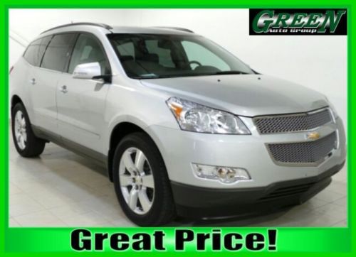 Silver ltz 3.6l v6 awd suv bose onstar backup cam leather interior 3rd row seats