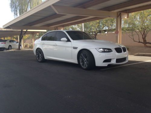 2008 m3 sedan 6 speed manual alpine white with fox red leather super sharp!