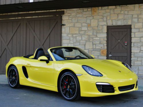 Stunning boxster s yellow over black navi 6 speed chrono 20&#034; wheels