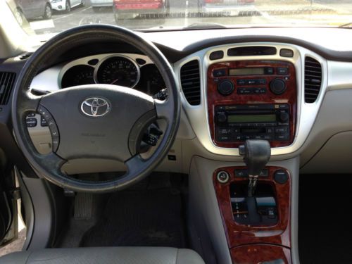 2005 toyota highlander limited, silver, v6 3.3 liter, leather, sunroof, 3rd row