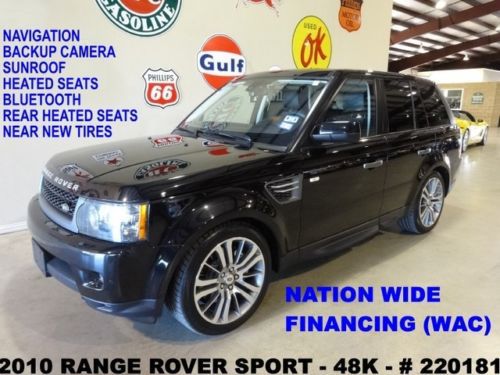 2010 range rover sport hse lux,sunroof,nav,back-up,htd lth,20&#039;s,48k,we finance!!