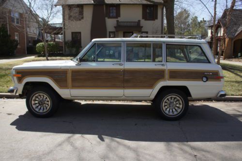 1987 jeep grand wagoneer white with wood paneling