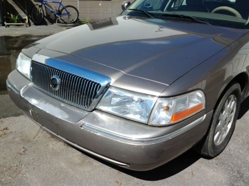 2005 mercury grand marquis ls 4.6l gold tan leather alloys good tires no reserve