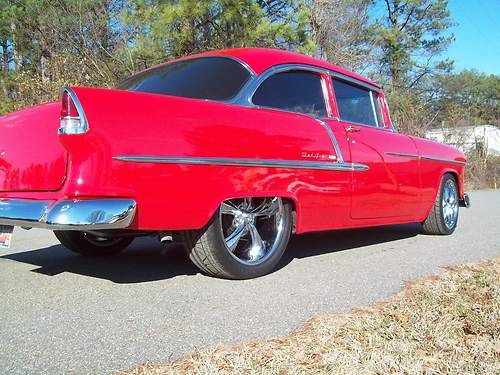 1955 chevrolet (chevy) bel air 2 door post - frame off restoration low reserve