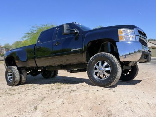 2008 chevrolet silverado 3500 crew cab diesel dually 4x4 lifted truck~low miles!