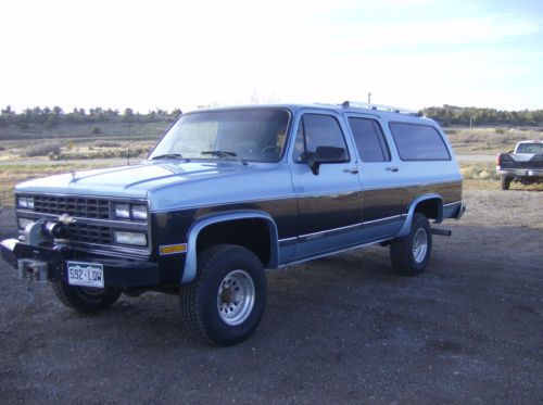 1991 chevrolet suburban 4x4 350 half ton with winch 700r4 great shape