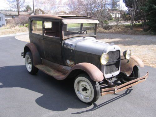 1928 ford model a tudor sedan, new engine runs great