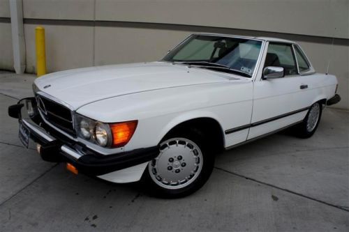 1988 mercedes-benz 560 sl only 63k miles soft/hard tops convertible garage kept!