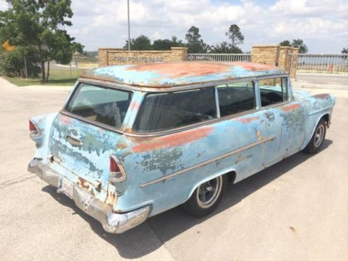 1955 chevrolet two door 210 handyman 350/350 patina lots new drive today! video!