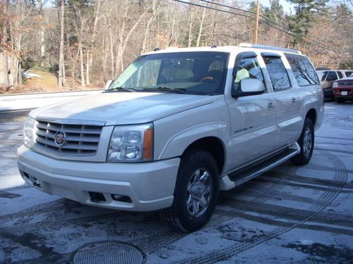 2004 cadillac escalade esv sport utility 4-door 6.0l white diamond!