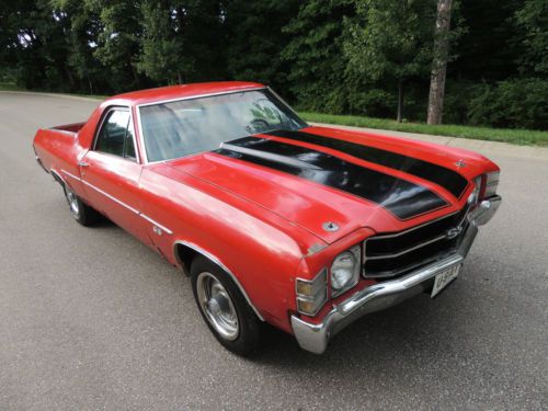 1971 chevrolet el camino super sport #matching !!!factory cranberry red code 75l