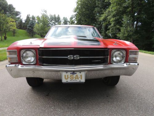 1971 Chevrolet El Camino Super Sport #Matching !!!FACTORY CRANBERRY RED CODE 75L, image 2