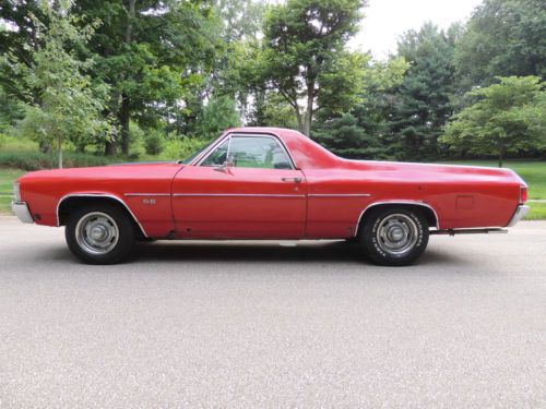 1971 Chevrolet El Camino Super Sport #Matching !!!FACTORY CRANBERRY RED CODE 75L, image 4
