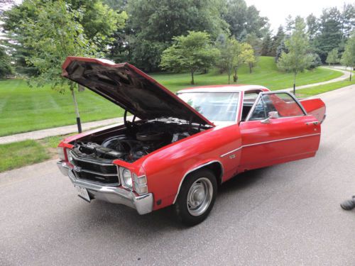 1971 Chevrolet El Camino Super Sport #Matching !!!FACTORY CRANBERRY RED CODE 75L, image 9