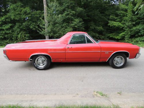 1971 Chevrolet El Camino Super Sport #Matching !!!FACTORY CRANBERRY RED CODE 75L, image 15