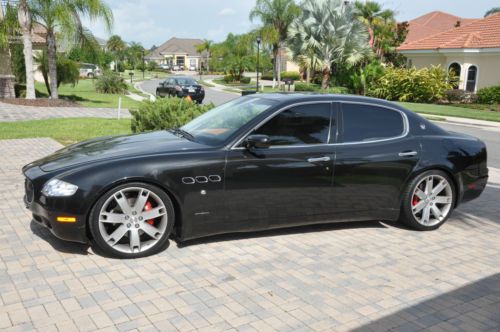 2007 maserati quattroporte black on cuoio 31k miles worldwide shipping available