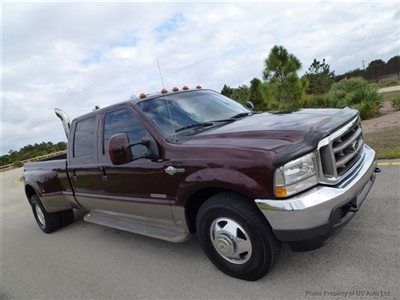 King ranch turbo diesel dually carfax 4 door crewcab leather florida twin stacks