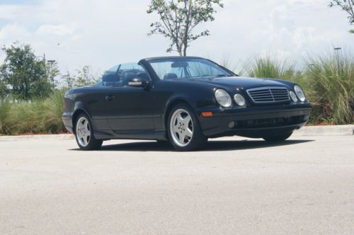 2001 mercedes-benz clk430 base convertible 2-door 4.3l black on black amg pack