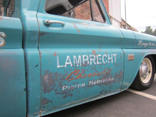 1966 Chevrolet C10 Short Bed Fleetside Air Bagged Patina Shop Truck No Rat, image 9