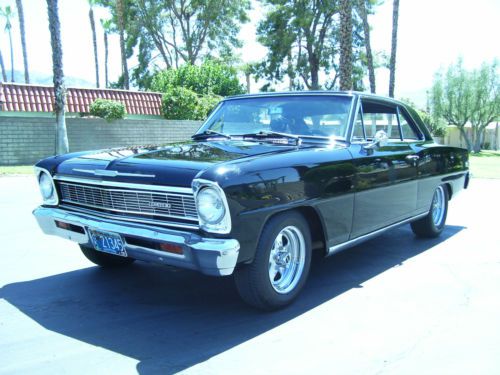 1967 nova glossy black custom built engine 350 c.i. 425 h.p.