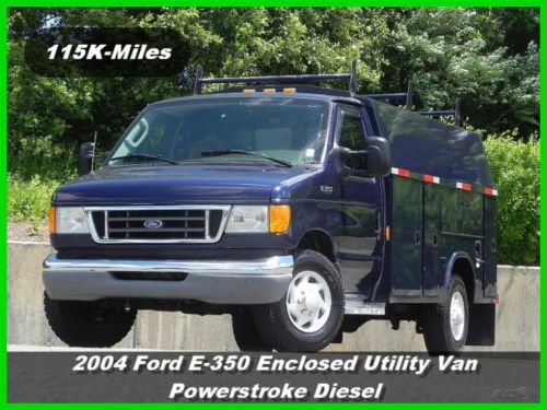 04 ford e-350 e350 cutaway van enclosed utility srw 6.0l power stroke diesel ac