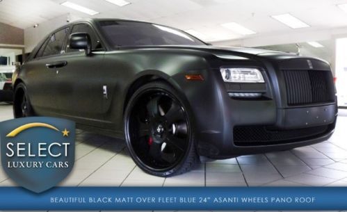 Beautiful ghost wrapped in matte black pano roof 24 asanti whls only 12k miles
