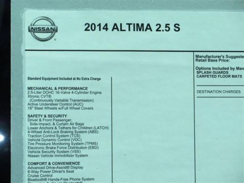 2014 Nissan Altima 2.5 S, US $20,032.00, image 3