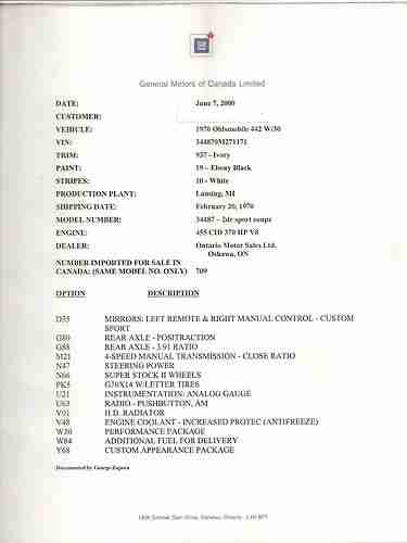 1970 Oldsmobile W-30, 4 speed, Numbers Matching, documented, Original miles, image 18