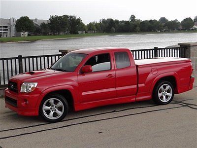 2005 toyota tacoma access cab x-runner radiant red 6spd only 73k super clean wow