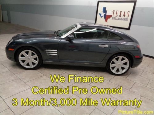 07 crossfire v6 limited 6 speed manual leather  cpo warranty wefinance texas