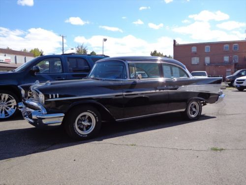 1957 chevrolet bel air 2 door post 350 crate with 4 speed manual transmission