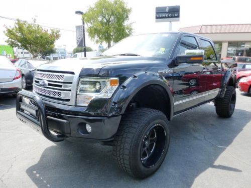 2014 f150 supercrew platinum 4x4 custom lifted 5.0l nav,sunroof,step,finance,tx