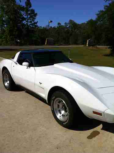 25th Anniversary White T-top 1978 Chevy Corvette, US $16,900.00, image 5