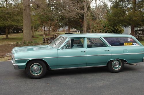 Chevy chevelle malibu station wagon 1964 azure aqua 3 speed manual tran maryland