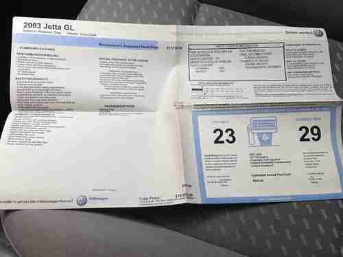 2003 Volkswagen Jetta GL Sedan 4-Door 2.0LONE OWNER  BEST ON EBAY, US $6,700.00, image 12