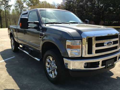 2008 ford f250 f-250 lariat crew cab 4wd 4x4 6.4 diesel no reserve