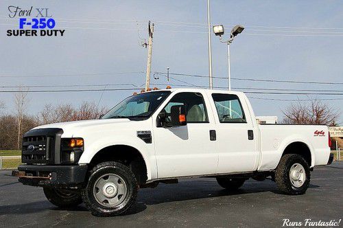 2008 ford f250 super duty srw crew cab 4x4 xl bedliner tool box serviced!