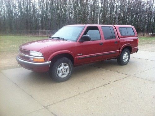 2002 chevrolet s10 crew cab zr5, single owner, low miles, no reserve