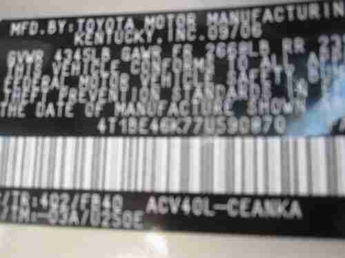 2007 Toyota Camry LE Sedan 4-Door 2.4L, US $14,995.00, image 14