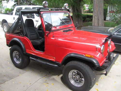 79 jeep cj5 silver anniversary edition.  candy apple red.