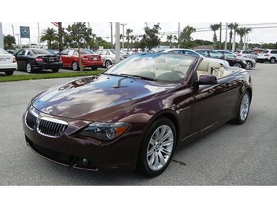 Bmw 650i convertible navigation bluetooth low miles