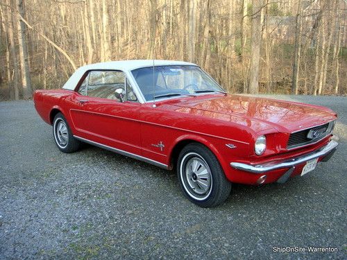 1966 ford mustang coupe red