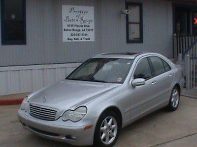 2004 mercedes-benz c 240, silver exterior, gray interior, sunroof, sporty