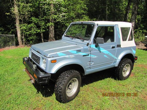 Lqqk 1988 suzuki samurai 4x4 84400mi.new tires,clutch,battery w/towbar farm use