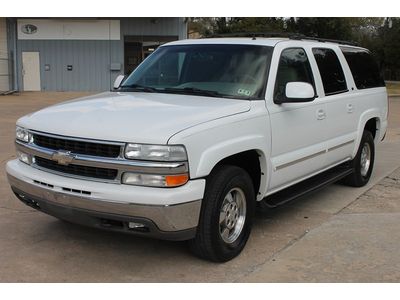 02 chevy suburban lt 4x4 1 owner rear ent 4 captain heated sts clean no reserve!