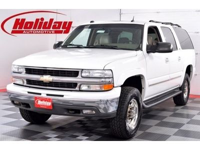 2004 chevrolet chevy suburban 2500 3/4 ton 4x4 4wd white 148330 miles leather