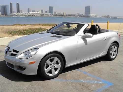 2006 mercedes benz slk280 roadster- silver- hardtop convertible- 66,500mls