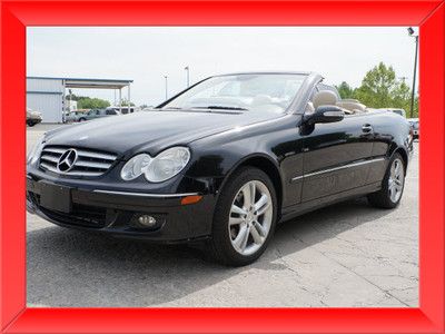 2007 mercedes clk 350 convertible conv black leather cd auto